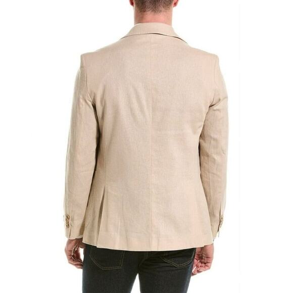 NWT TailorByrd Collection Men’s Linen-Blend Sport Coat Blazer Beige  Size 40R - Picture 3 of 12